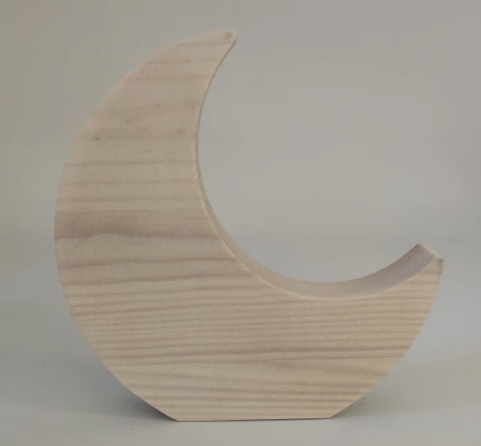 Wood Cutouts Moon Shaped Unfinished Wood Crafts